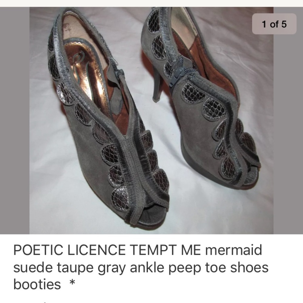 POETIC LICENCE TEMP ME taupe suede ankle boots 7.5